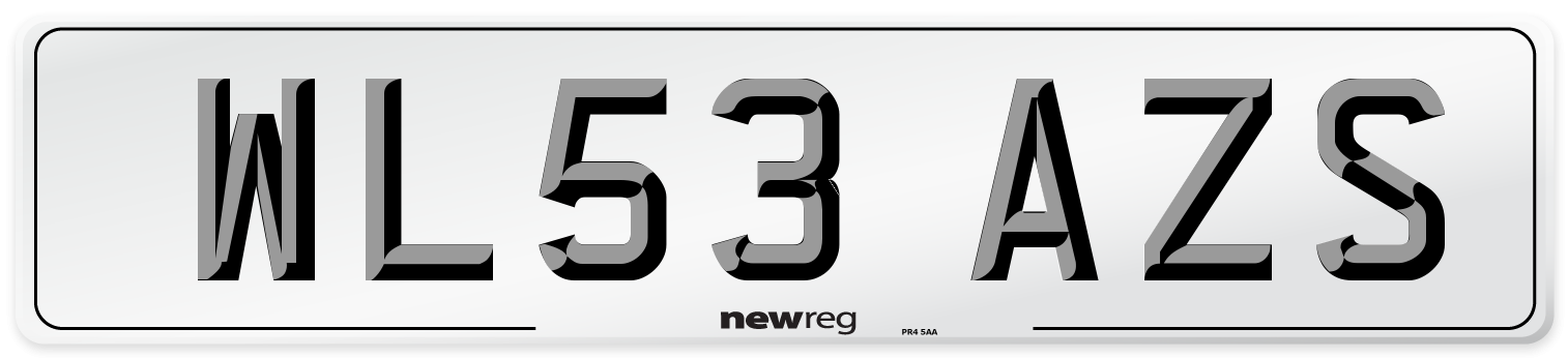 WL53 AZS Number Plate from New Reg